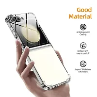 Imperium Back Cover for Samsung Galaxy Z Flip 5 5G, Slim Fit Crystal Clear Hard PC  Soft TPU Bumper Cover with Shockproof Heavy Duty Protection (Clear).-thumb3