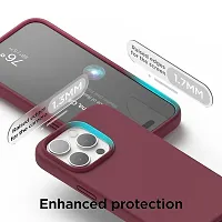 Imperium Silicone Back Case for Apple iPhone 15 Pro Max |Liquid Silicone| Thin, Slim, Soft Rubber Gel Case | Raised Bezels for Extra Protection of Camera  Screen (Burgandy).-thumb3