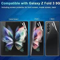 Imperium HD Clear Screen Protector (Full Covered Outer + Inside TPU Film + Back Panel) designed for Samsung Galaxy Fold 3 5G - Transaprent-thumb1