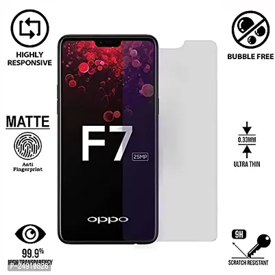 Imperium Frosted Matte Finish (Anti -Scratch) Tempered Glass Screen Protector for Oppo F7-thumb2