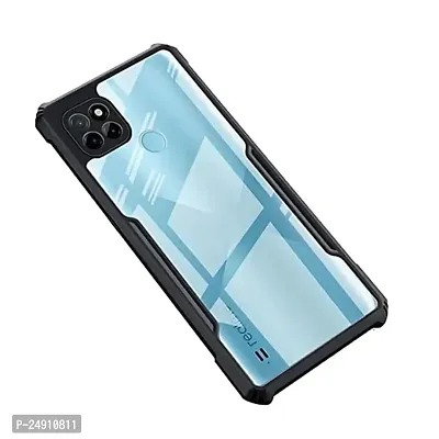 Imperium Realme C25Y, Realme C25_Y Shockproof Bumper Crystal Clear Back Cover | 360 Degree Protection TPU+PC | Camera Protection | Acrylic Transparent Back Cover for Realme C25Y, Realme C25_Y - Black