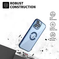Imperium Clear Back Case for Apple iPhone 12 Pro [Never Yellow] Luxury Electroplating Protective Slim Thin Cover with Camera Lens Protector Design Compatible for Apple iPhone 12 Pro - Blue.-thumb4