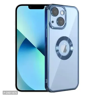 Imperium Clear Back Case for Apple iPhone 13 [Never Yellow] Luxury Electroplating Protective Slim Thin Cover with Camera Lens Protector Design Compatible for Apple iPhone 13 - Blue.