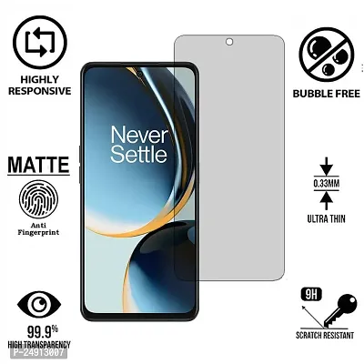 Imperium Frosted Matte Finish (Anti-Scratch) Tempered Glass Screen Protector for OnePlus Nord CE 3 Lite.-thumb2