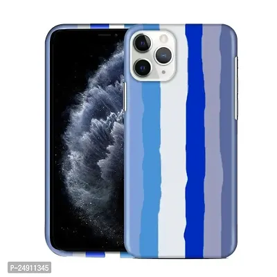 Imperium Ultra Slim Soft Silicon Anti-Slip Shockproof Protective Rainbow Pattern Cover for Apple iPhone 11 Pro (Blue)