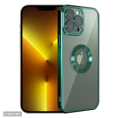 Imperium Clear Back Case for Apple iPhone 13 Pro Max [Never Yellow] Luxury Electroplating Protective Slim Thin Cover with Camera Lens Protector Design Compatible for Apple iPhone 13 Pro Max - Green.