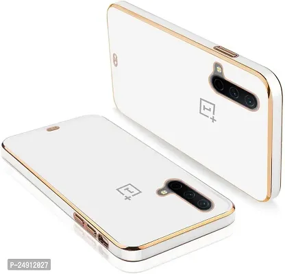 Imperium Chrome Plated Transparent Silicone Back Cover for OnePlus Nord CE 5G (White).