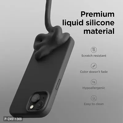 Imperium Silicone Back Case for Apple iPhone 15 |Liquid Silicone| Thin, Slim, Soft Rubber Gel Case | Raised Bezels for Extra Protection of Camera  Screen (Black).-thumb3