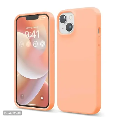 Imperium Silicone Back Case for Apple iPhone 13 |Liquid Silicone| Thin, Slim, Soft Rubber Gel Case | Raised Bezels for Extra Protection of Camera  Screen (Salmon).