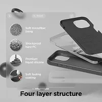 Imperium Silicone Back Case for Apple iPhone 15 Plus |Liquid Silicone| Thin, Slim, Soft Rubber Gel Case | Raised Bezels for Extra Protection of Camera  Screen (Dark Grey).-thumb2