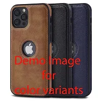 Imperium Leatherette Back Case for Apple iPhone 14 Pro (with Logo Cut) Compatible for Apple iPhone 14 Pro - Brown-thumb3