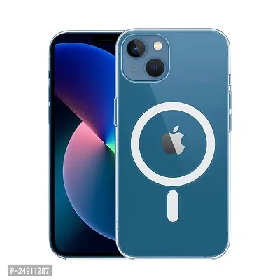 Imperium Apple iPhone 13 Hybrid Magnetic Case| Supports Magnetic Wireless Charging| (TPU + Polycarbonate) Compatible for Apple iPhone 13 - Transparent