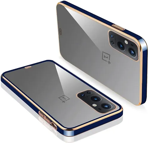 Imperium Chrome Plated Transparent Silicone Back Cover for OnePlus 9 Pro.