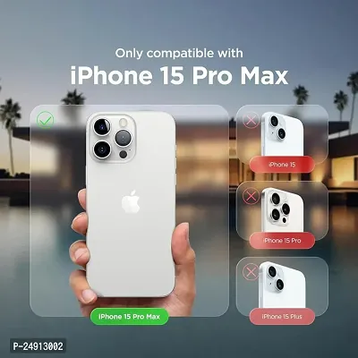 Imperium Silicone Back Case for Apple iPhone 15 Pro Max |Liquid Silicone| Thin, Slim, Soft Rubber Gel Case | Raised Bezels for Extra Protection of Camera  Screen (White).-thumb5