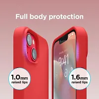 Imperium Silicone Back Case for Apple iPhone 13 |Liquid Silicone| Thin, Slim, Soft Rubber Gel Case | Raised Bezels for Extra Protection of Camera  Screen (Red).-thumb3
