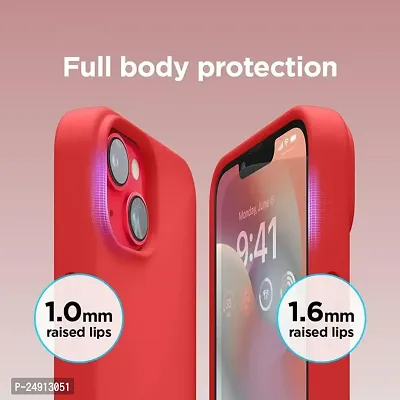 Imperium Silicone Back Case for Apple iPhone 13 |Liquid Silicone| Thin, Slim, Soft Rubber Gel Case | Raised Bezels for Extra Protection of Camera  Screen (Red).-thumb4