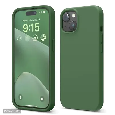 Imperium Silicone Back Case for Apple iPhone 15 Plus |Liquid Silicone| Thin, Slim, Soft Rubber Gel Case | Raised Bezels for Extra Protection of Camera  Screen (Dark Green).