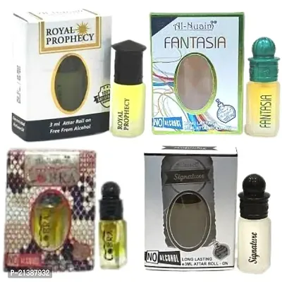 Al-Nuaim Royal Prophecy-Fantasia-Cobra-Signature 3ML Pack Of 4 Floral Attar