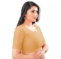 Readymade Cotton lycra Round Neck  Blouse for Womens-thumb1