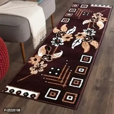 Designer Brown Acrylic Runner Carpets - 45 X 150 cm, Rectangle-thumb0