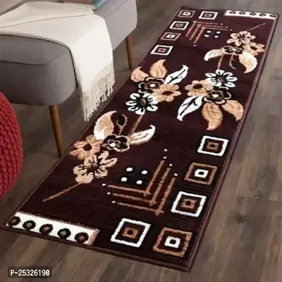 Designer Brown Acrylic Runner Carpets - 45 X 150 cm, Rectangle