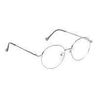 CRIBA Eyewear Eyeglasses Round Slim Silver Frames Men's and Women's Spectacles-thumb3