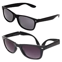 Criba Gradient Wayfarer Unisex Sunglasses - (pknk + foldingnn|40|White Color Lens)-thumb1