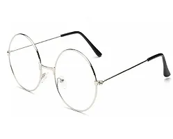 Criba Gradient Oval Unisex Sunglasses - (round slvr clr_CRLK04|40|White Color Lens)-thumb1