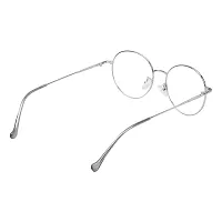 CRIBA Eyewear Eyeglasses Round Slim Silver Frames Men's and Women's Spectacles-thumb1