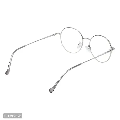 CRIBA Eyewear Eyeglasses Round Slim Silver Frames Men's and Women's Spectacles-thumb2