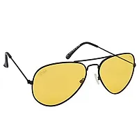 Criba UV Protected Aviator and Rectangle Men “Sunglasses Combo of 3” - (Criba_Set3_Sunglss_10|40|Yellow & Light Maroon & Grey Lens)-thumb3