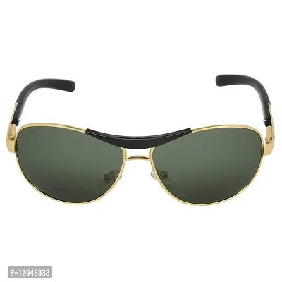 Criba Stylish Broad Bar Green Sunglass in Glass