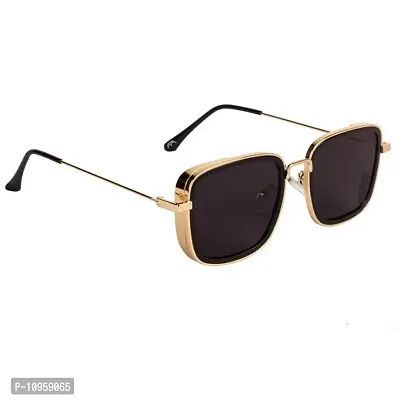 Criba Kabir Singh Unisex Sunglasses (KSOI, Black Lens in Golden Frame)-thumb0