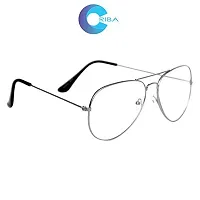 Criba Gradient Goggle Unisex Sunglasses - (white Frame white aviatororr|40|White Color Lens)-thumb1