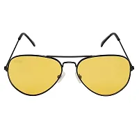 Criba UV Protected Aviator and Rectangle Men “Sunglasses Combo of 3” - (Criba_Set3_Sunglss_10|40|Yellow & Light Maroon & Grey Lens)-thumb1
