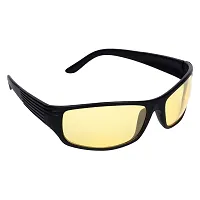 Criba UV Protected Aviator & Wrap Men “Sunglasses Combo of 3” - (Criba_3_Set3_Sunglss_23|40|White & Light Yellow Lens)-thumb2