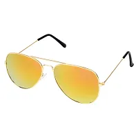 Criba Anti-Reflective Aviator Unisex Sunglasses - (GYKK|50|Black Color)-thumb2