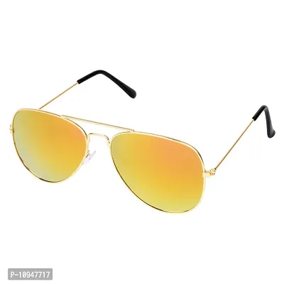 Criba Anti-Reflective Aviator Unisex Sunglasses - (GYKK|50|Black Color)-thumb3