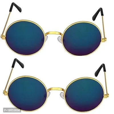 Criba Gradient Butterfly Unisex Sunglasses - (round blue mrc+blue mrc_CRLK12|40|White Color Lens)