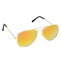 Criba UV Protected Rectangle and Aviator Men ?Sunglasses Combo of 3? - (Criba_2_Set3_Sunglss_14|40|Blue & Orange & Grey Lens)-thumb2