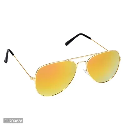 Criba UV Protected Rectangle and Aviator Men ?Sunglasses Combo of 3? - (Criba_2_Set3_Sunglss_14|40|Blue & Orange & Grey Lens)-thumb3