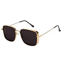 Criba Kabir Singh Unisex Sunglasses (KSOI, Black Lens in Golden Frame)-thumb2