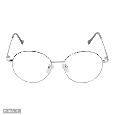 CRIBA Eyewear Eyeglasses Round Slim Silver Frames Men's and Women's Spectacles