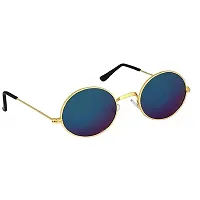 Criba UV Protected Aviator and Round Men “Sunglasses Combo of 4” - (Criba_1_Set4_Sunglss_28|40|Yellow & White & Black & Navy Lens)-thumb1