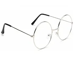 Criba Gradient Rectangular Unisex Sunglasses - (round slvr clr_CRLK15|40|Black Color Lens)-thumb2
