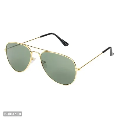 Criba Anti-Reflective Aviator Unisex Sunglasses - (RESTzy|50|Green Color)