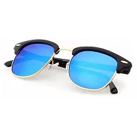 Criba Gradient Aviator Unisex Sunglasses - (clubmaster combo|40|White Color Lens)-thumb1