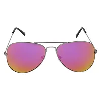 Criba Gradient Aviator Unisex Sunglasses - (red merv+ gbl mer|40|Green Color Lens)-thumb2