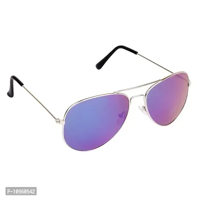 Criba UV Protected Aviator Men “Sunglasses Combo of 3” - (Criba_4_Set3_Sunglss_29|40|White & Sky & Navy Lens)-thumb2