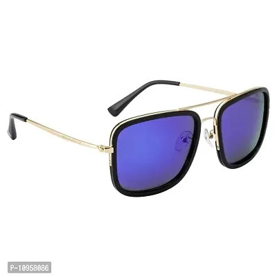 Criba Stylish Blue Mercury Retro Square Imported UV400 Sunglass-thumb3